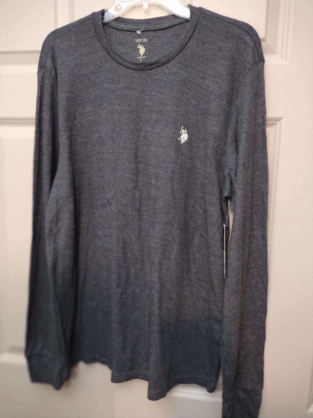 U.S. Polo Assn. Long-Sleeve Crewneck Shirt - Charcoal Gray